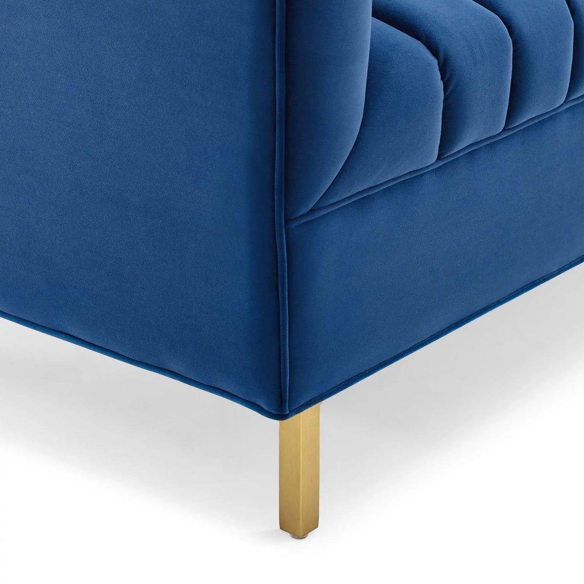 Channel Tufted Performance Velvet Loveseat X871