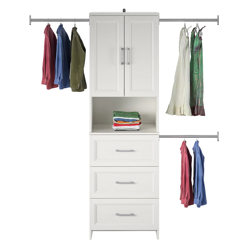 3 Drawer White Closet Storage U924405
