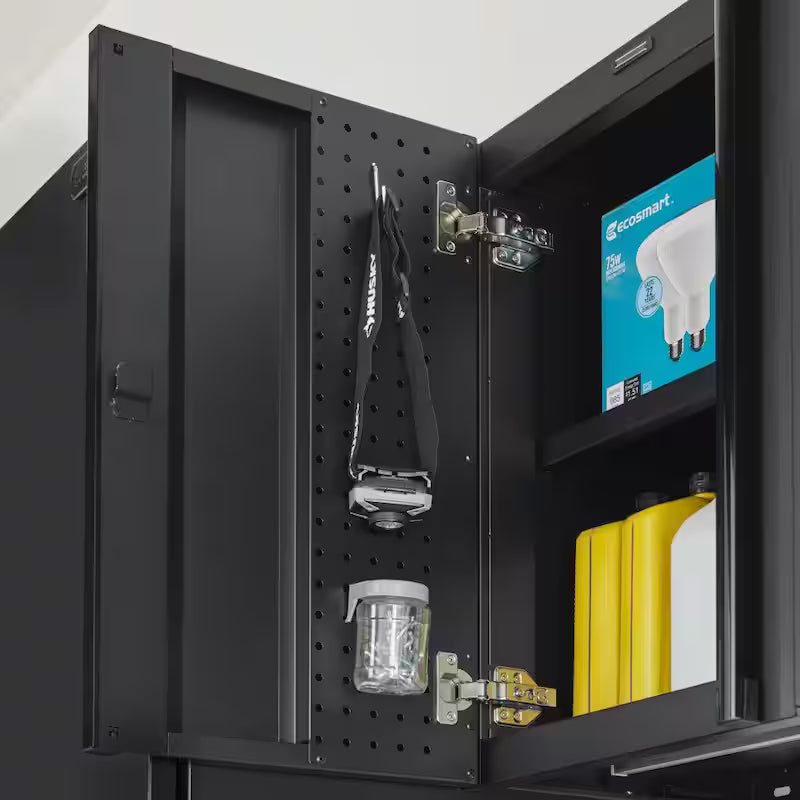 7-Piece Heavy Duty Welded Steel Garage Storage System in Black D949337
