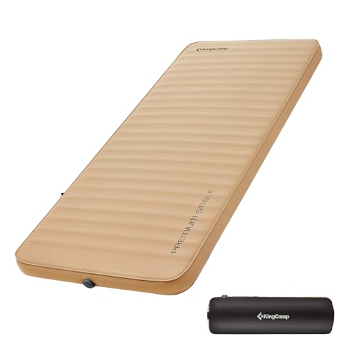 Double Self Inflating Sleeping Pad, Camping Foam Air Mattress, 79.1'' x 50.3'' x 3.0, Grey H356084