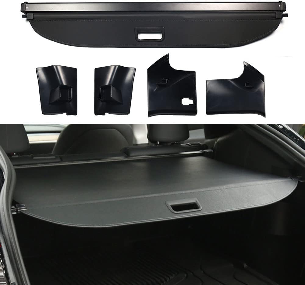 Cargo Cover for Tesla Model Y Rear Trunk Shade Cover Retractable D6973