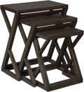 Brown Modern Nesting Accent Table Set of 3 O25105