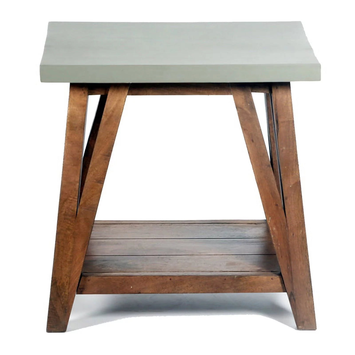 22" Wood Concrete End Table Set of 2 O51810