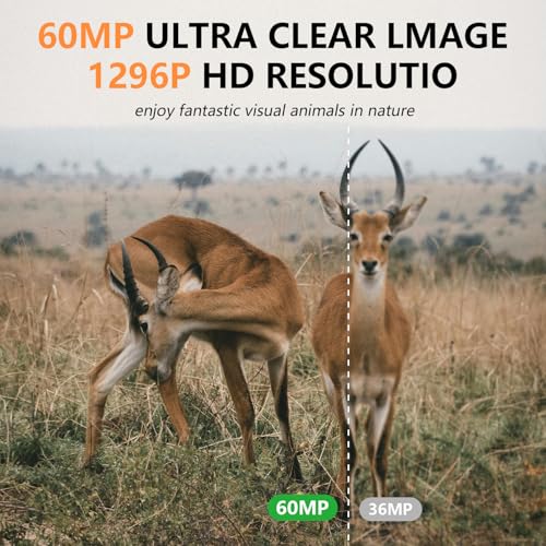 60MP WiFi Night Vision Motion Activated IP66 Waterproof Trail Camera S4550