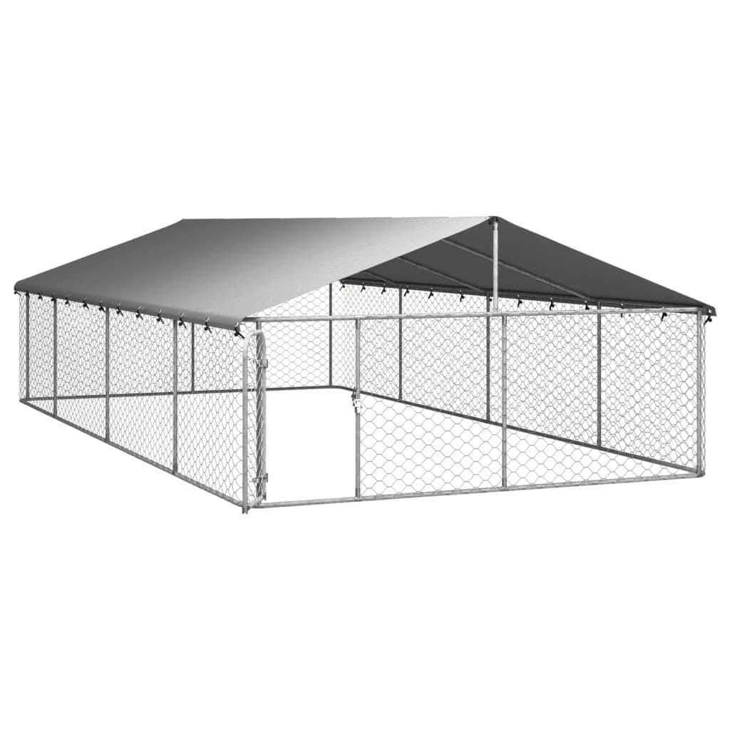 Outdoor Dog Kennel with Roof B797001