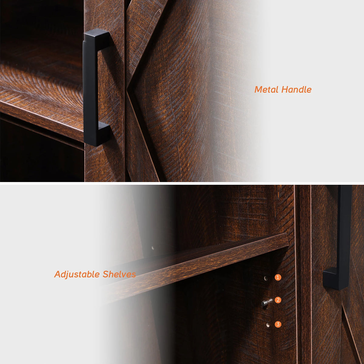 Rustic Brown Accent Cabinet X71771