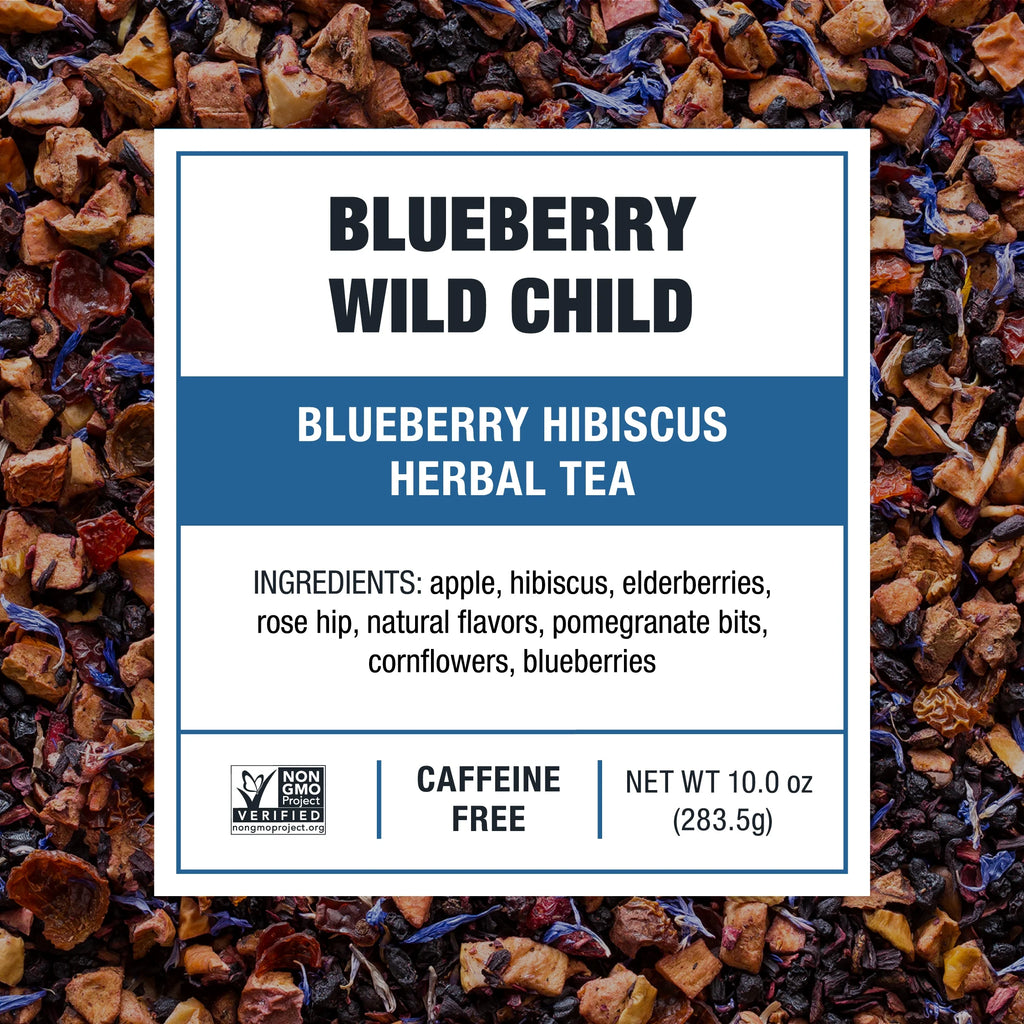Blueberry Hibiscus Herbal Loose Leaf Iced Tea, 10 Cold Brew Packets O62429