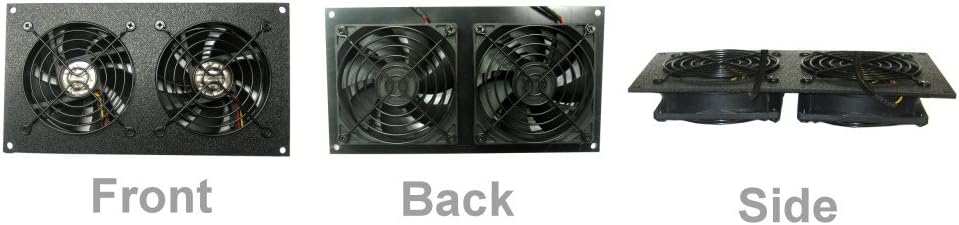 Programmable Thermostat Cooling Kit, Metal, Dual 120mm, Pack of 2 K970418