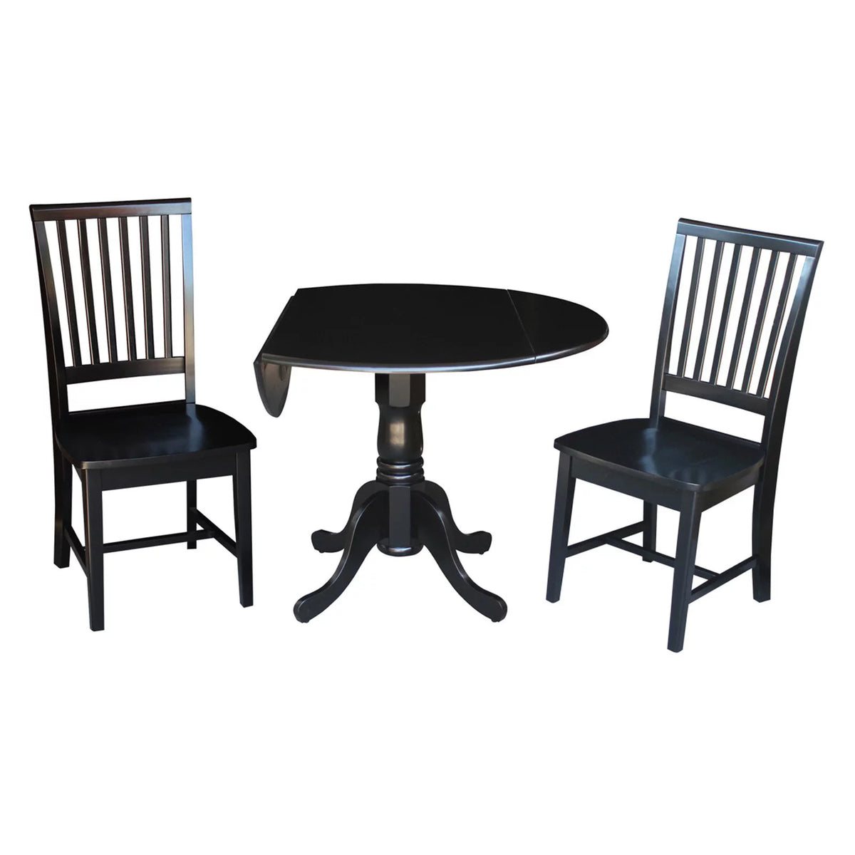 42" Dual Drop Leaf Table and 2 Chairs 3 Piece Set C969739
