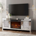 Mirrored Fireplace TV Stand for TV up to 55 inch X7013