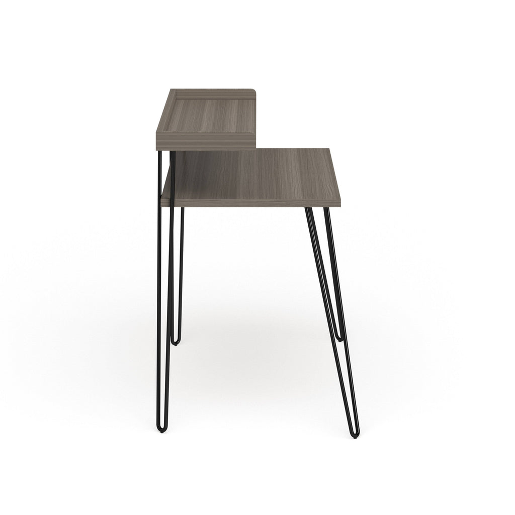 Sonoma Oak Gunmetal Grey Desk with Riser S16440