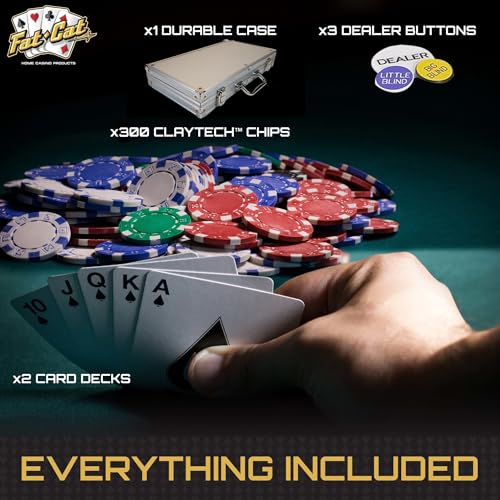 500 Striped Dice Claytec Poker Chip Set with Aluminum Case B188881