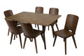 7-Piece Solid Wood Dining Table and 6 Chairs G114