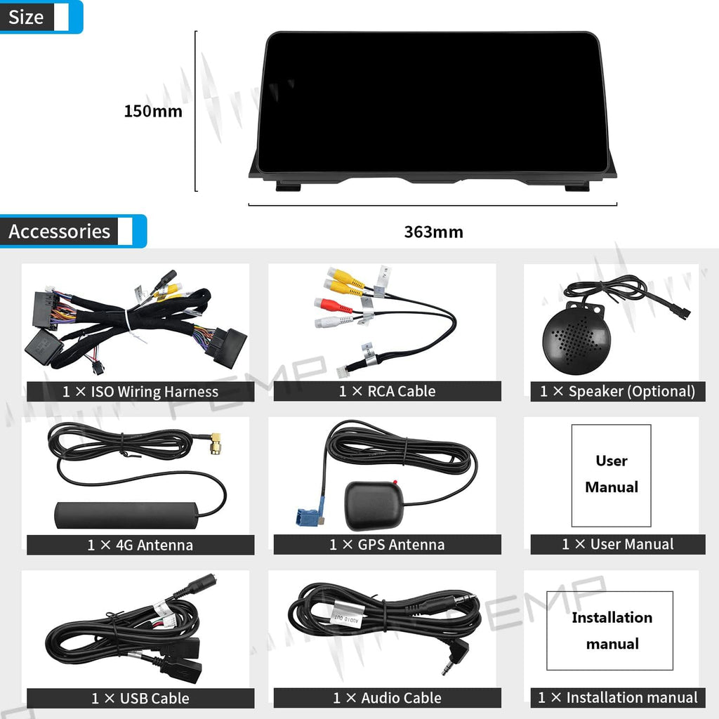 12.3" Android 11 Carplay Screen for BMW 5 Series NBT L27821