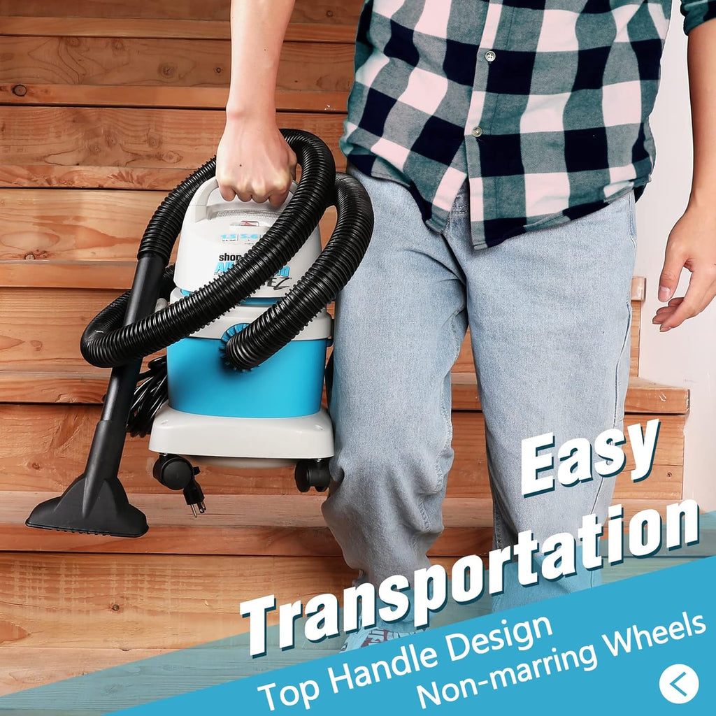 1.5 Gallon 2.0 Peak HP Wet/Dry Vacuum with Wall Bracket P8754