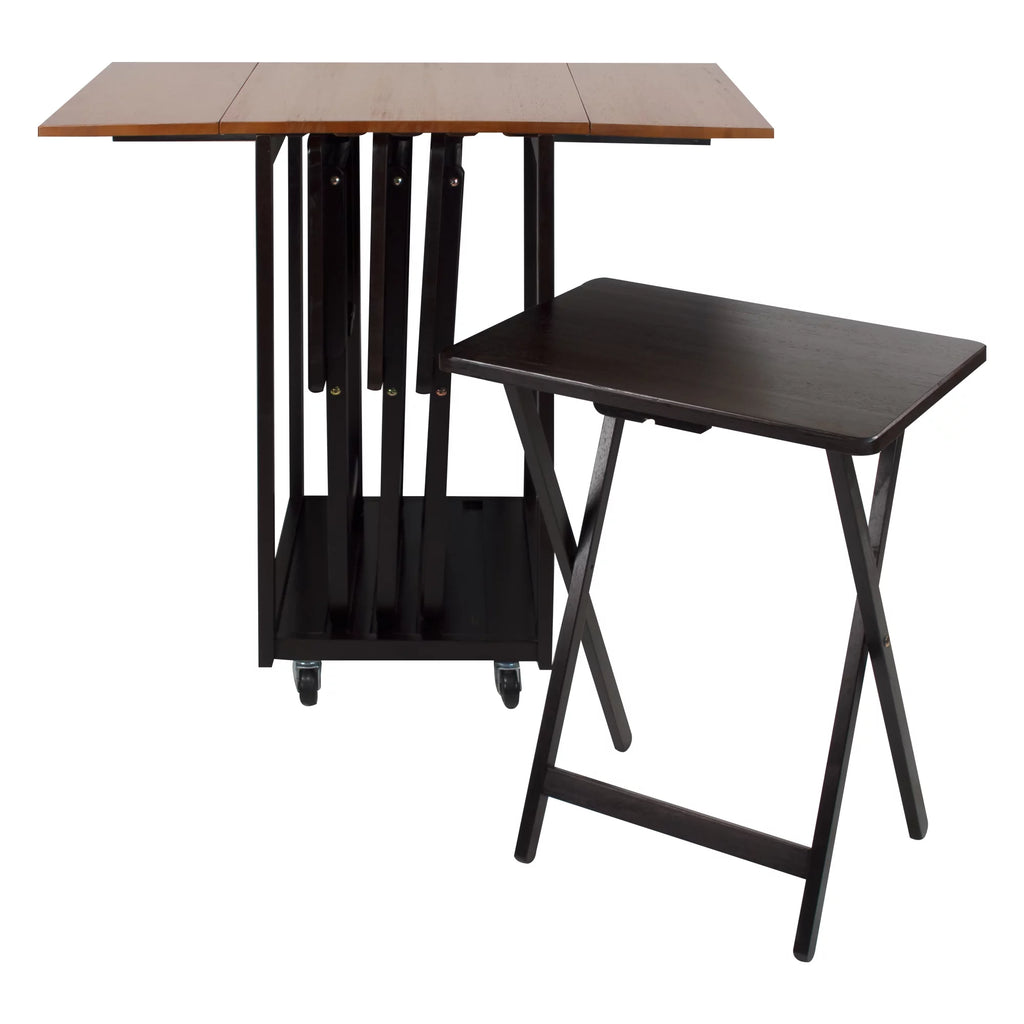 Solid Wood 5-Piece Snack Table Set W3384