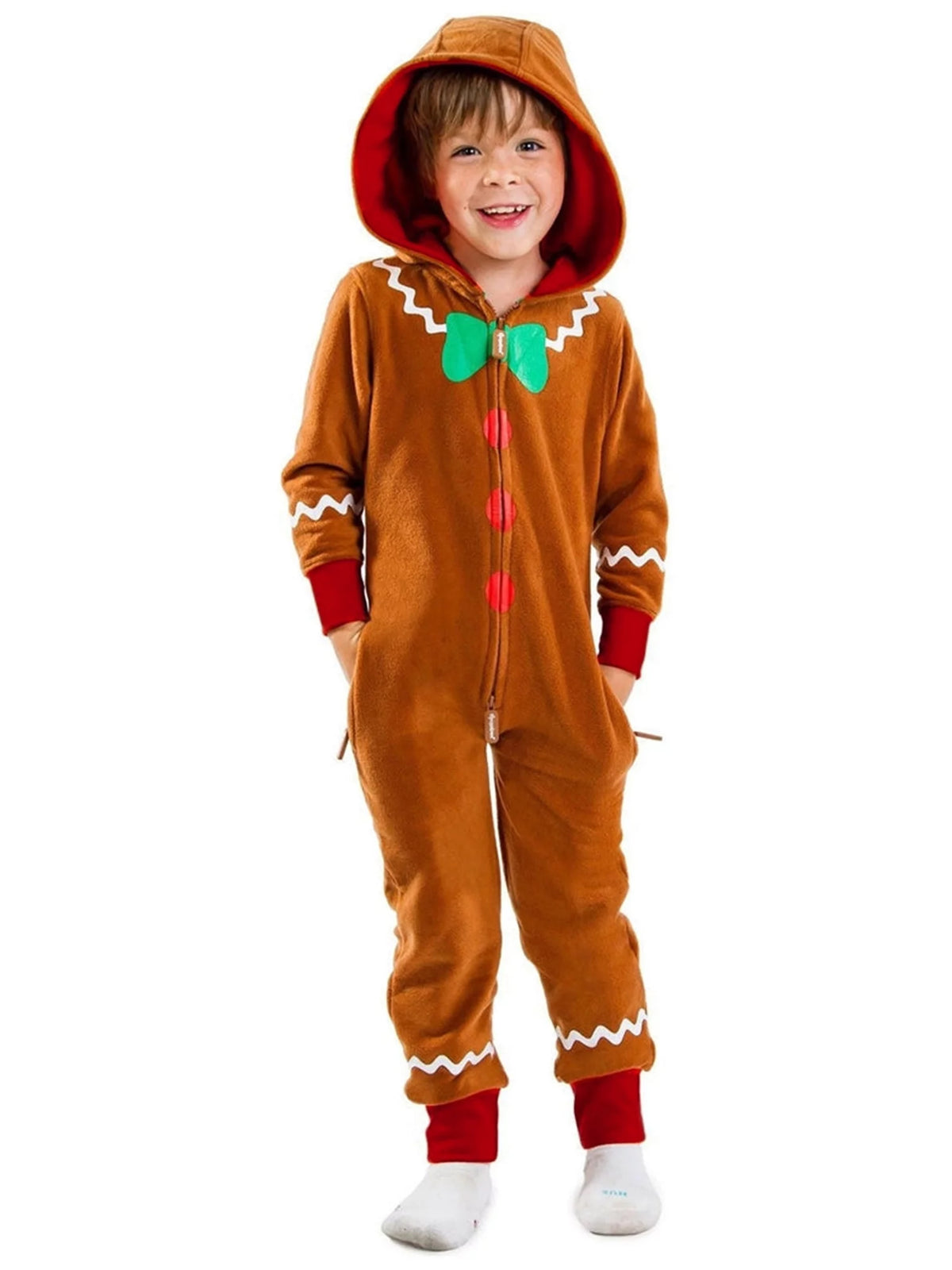 Christmas Gingerbread Hooded Jumpsuit S358197