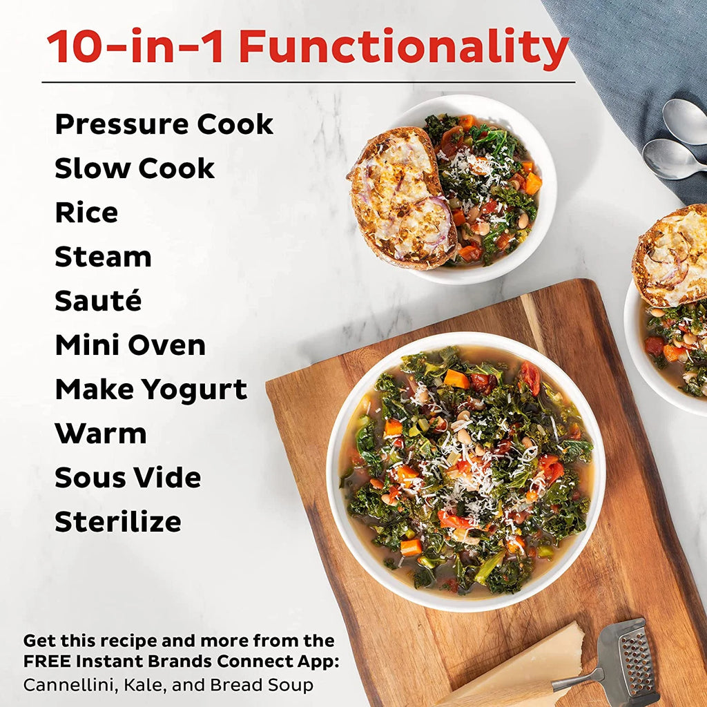 10-in-1 Slow Cooker, Rice/Grain Cooker, 8 Quart Ceramic Non Stick Inner Cooking Pot O966166