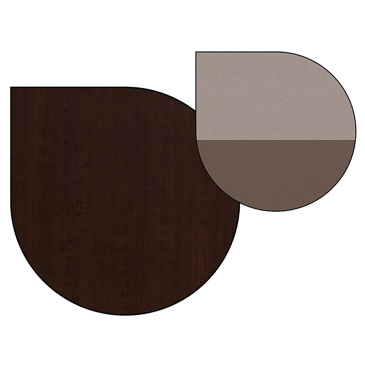 Mocha Cherry 60W Straight Desk 3 Drawer V771000