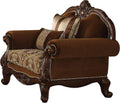 Brown and Floral Fabric Sofa F5588
