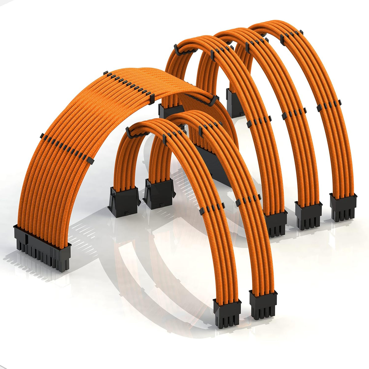 30cm PSU Cable Extension 18AWG Oxygen Free Copper Teflon Jacket Mod GPU PC w/Comb Kit 24 P (20+4) CPU 8 P (4+4) GPU 8 P (6+2) Set 300mm Blue J7734