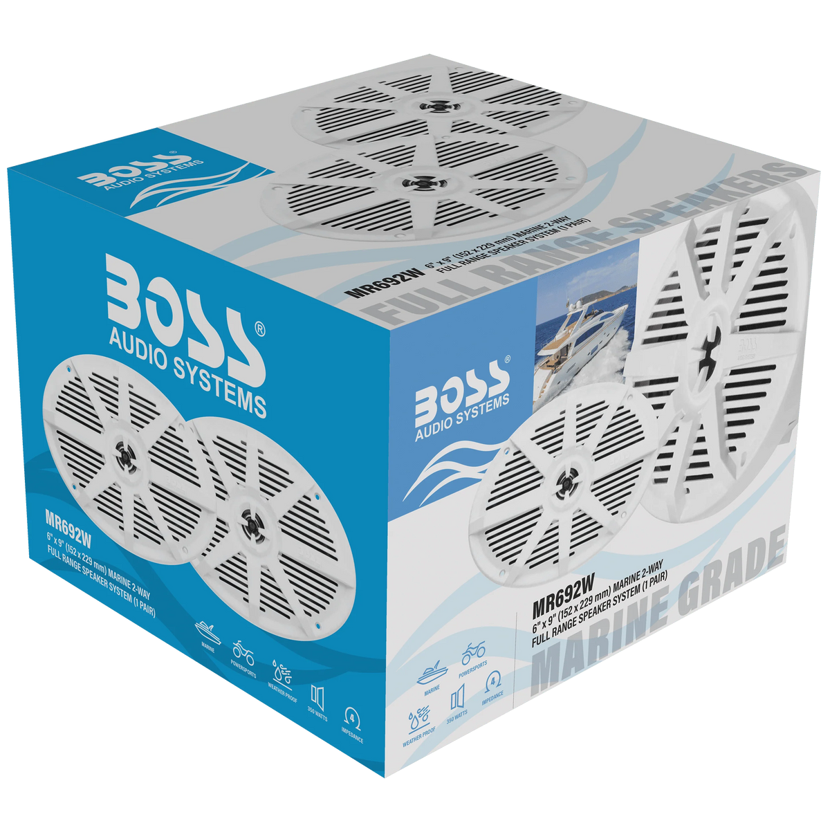 6 x 9 Inch Marine Stereo Speakers E48445