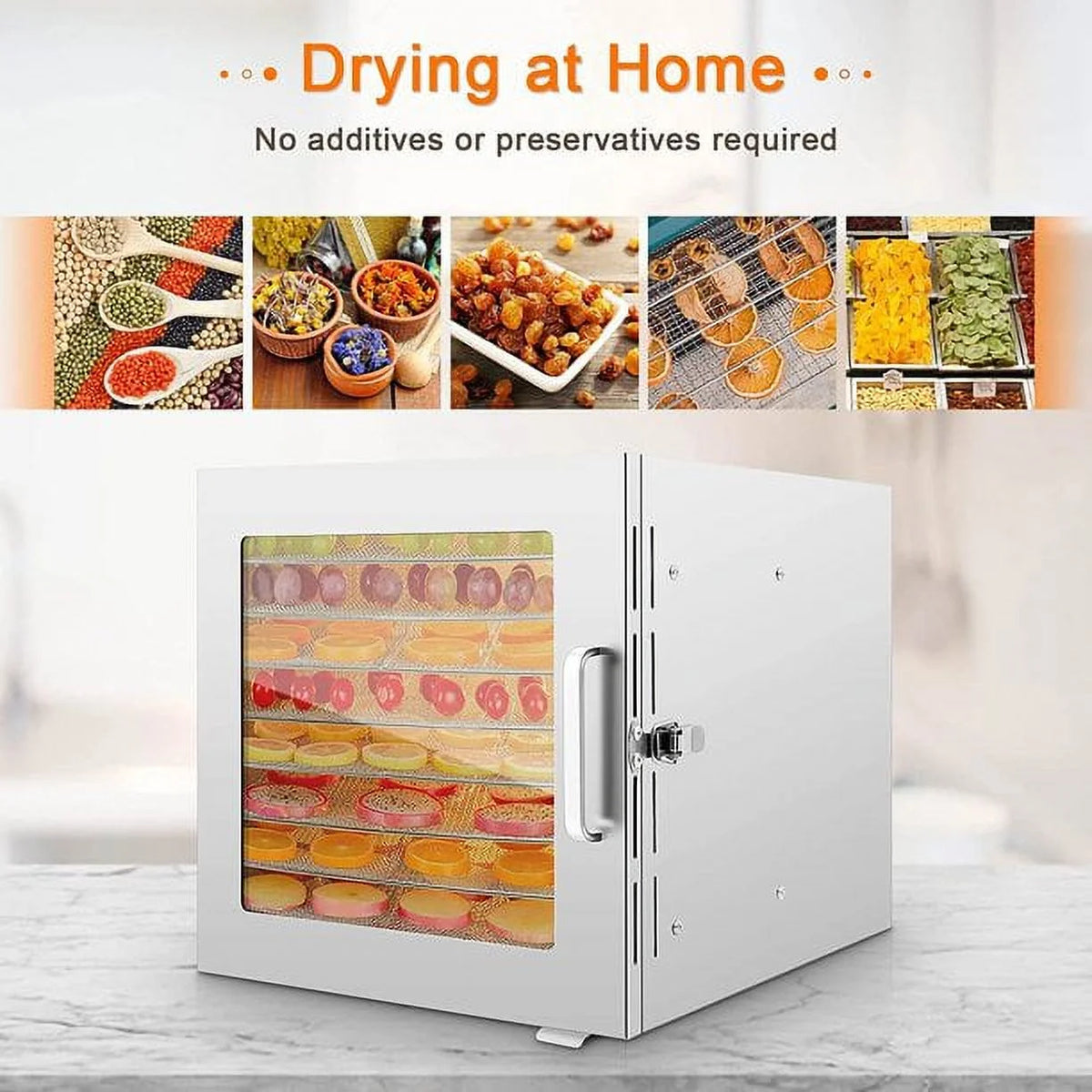 8 Tray Stainless Steel Food Dehydrator P7370