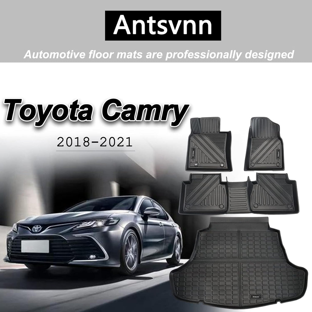 Black Rubber Floor Mats and Cargo Liner for Toyota Camry Y945434