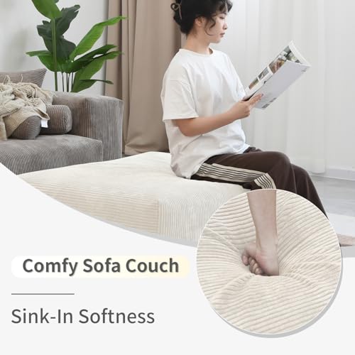 Oversized Corduroy 3 Seater Sectional Sofa I725943
