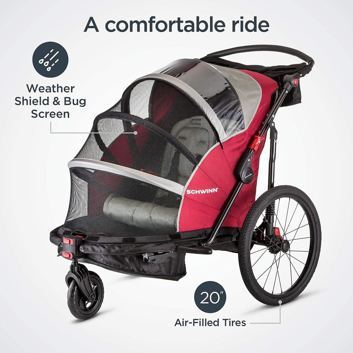 Red Black Child Bicycle Trailer U44492