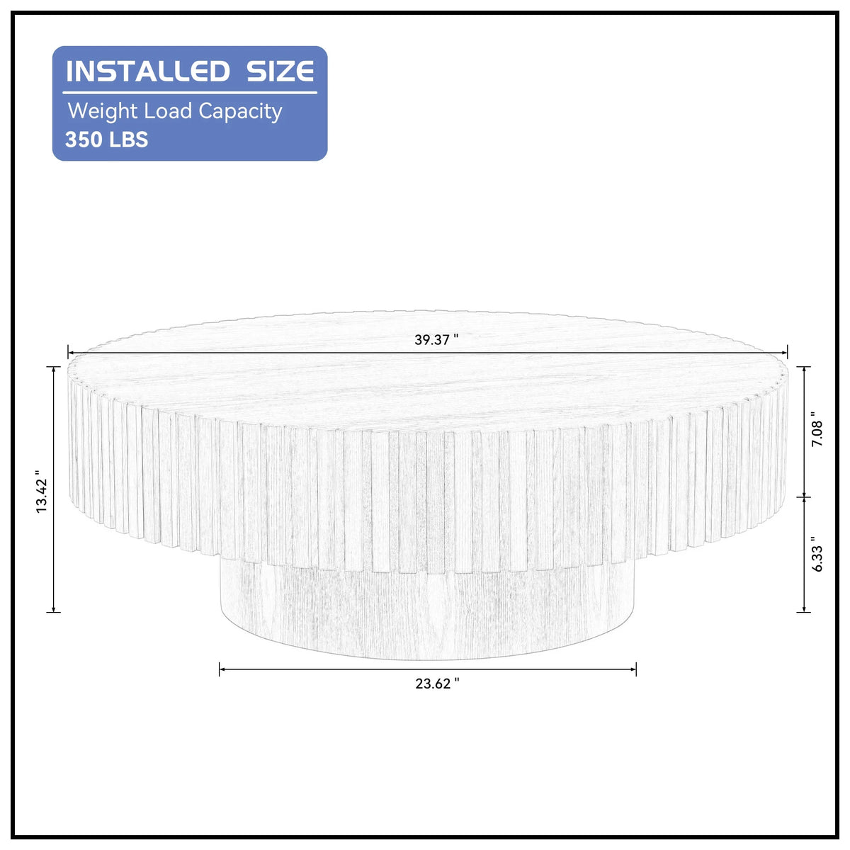 Black MDF Round Coffee Table M43614