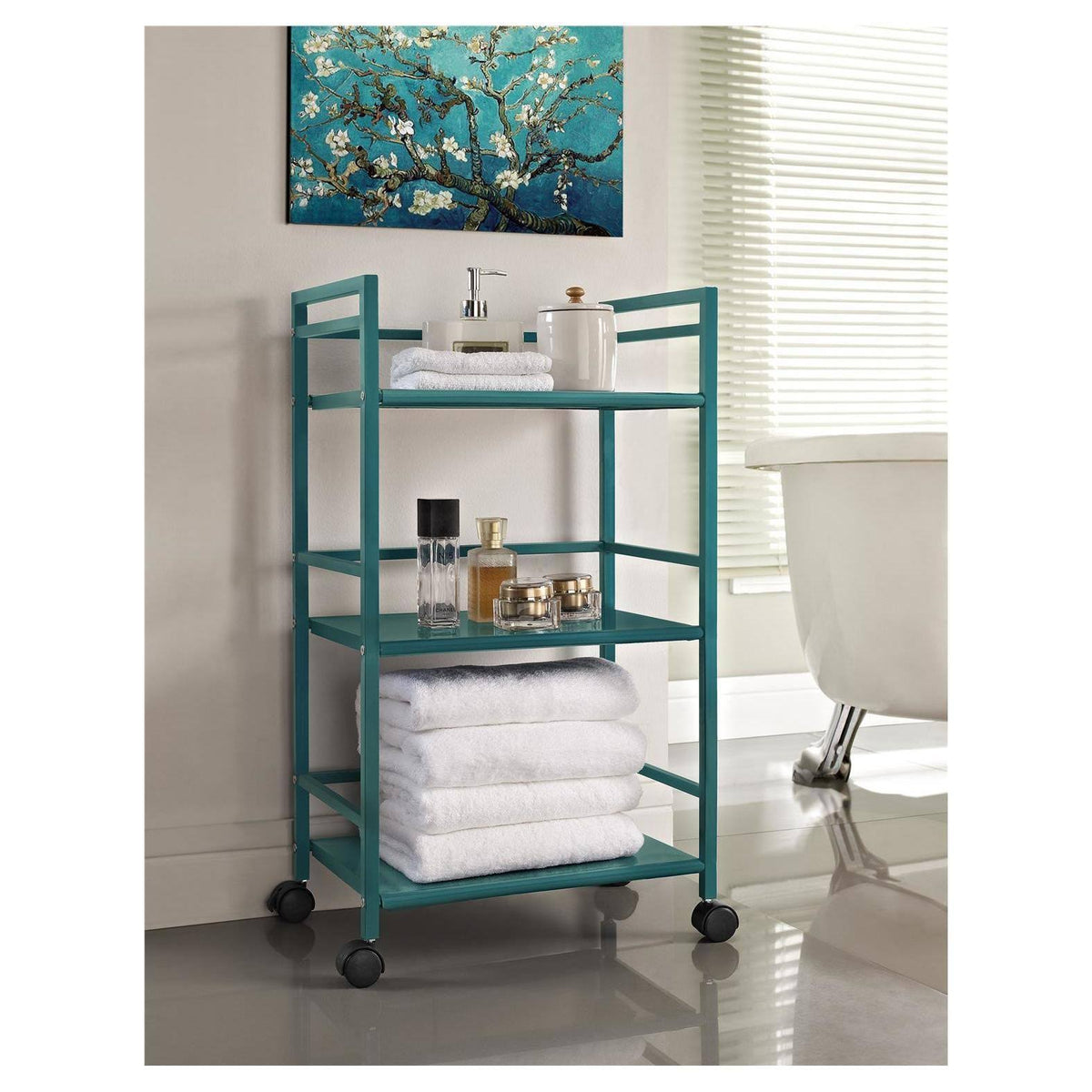 3 Shelf Metal Rolling Utility Cart K51137