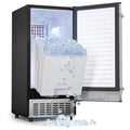 15 Inch Stainless Steel Built-in Freestanding Ice Maker with 30lbs Storage Bin X190