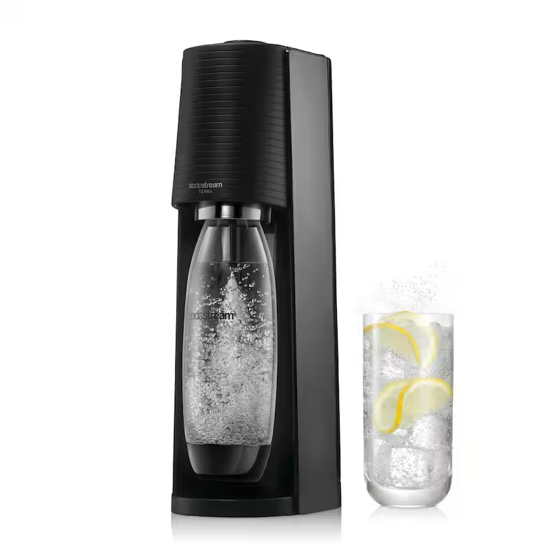 Black Soda Machine and Sparkling Water Maker Kit T482