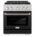 30 4.2 cu. ft. Gas Range with Convection Oven Stainless Steel Black Matte Door W14697