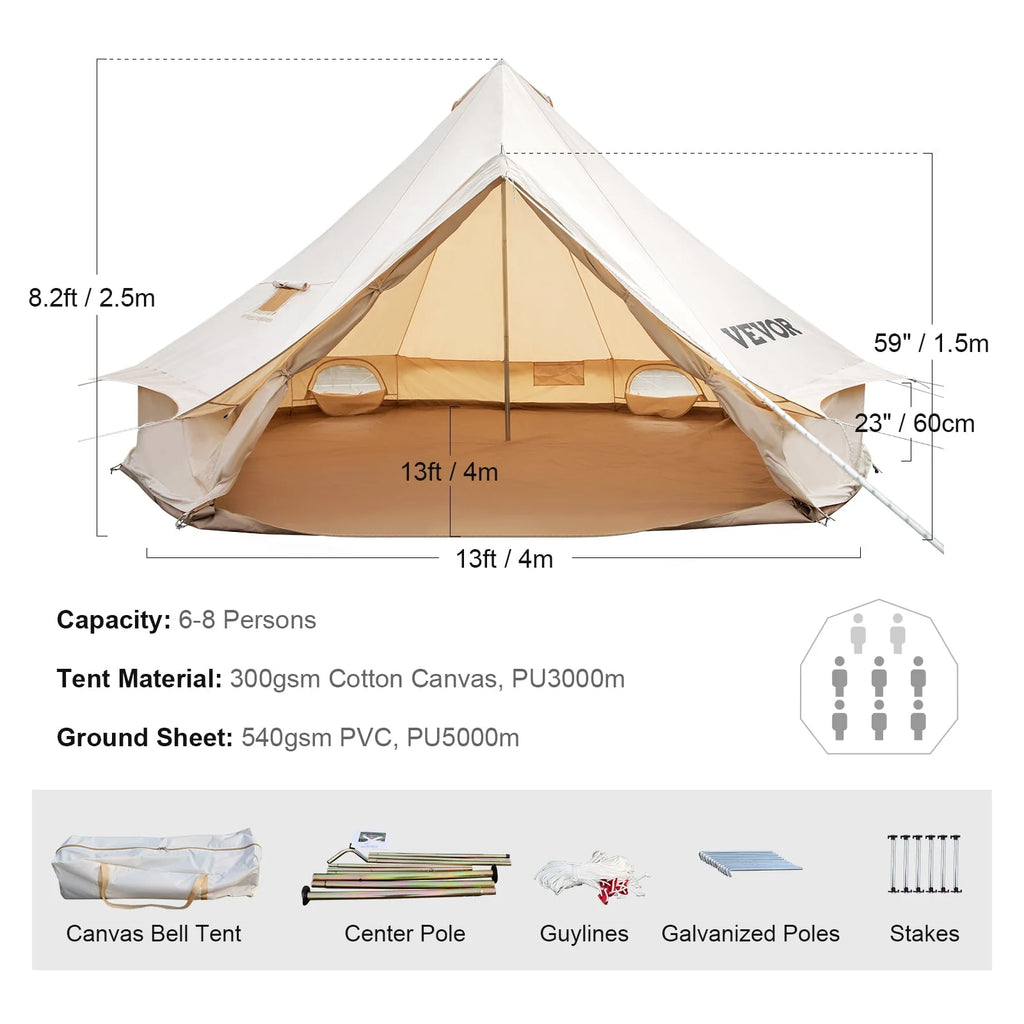 Cotton Canvas Waterproof Bell Tent S2475