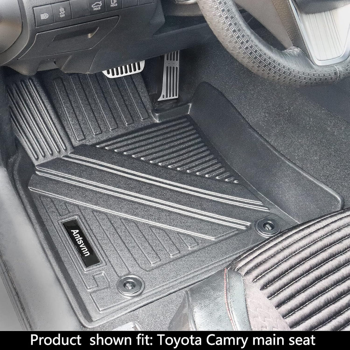 Black Rubber Floor Mats and Cargo Liner for Toyota Camry Y945434
