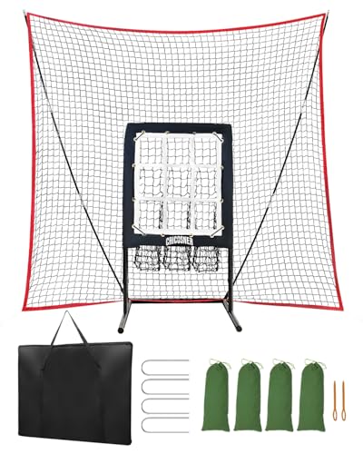 9 Hole Pitching Net with Strike Zone B816591