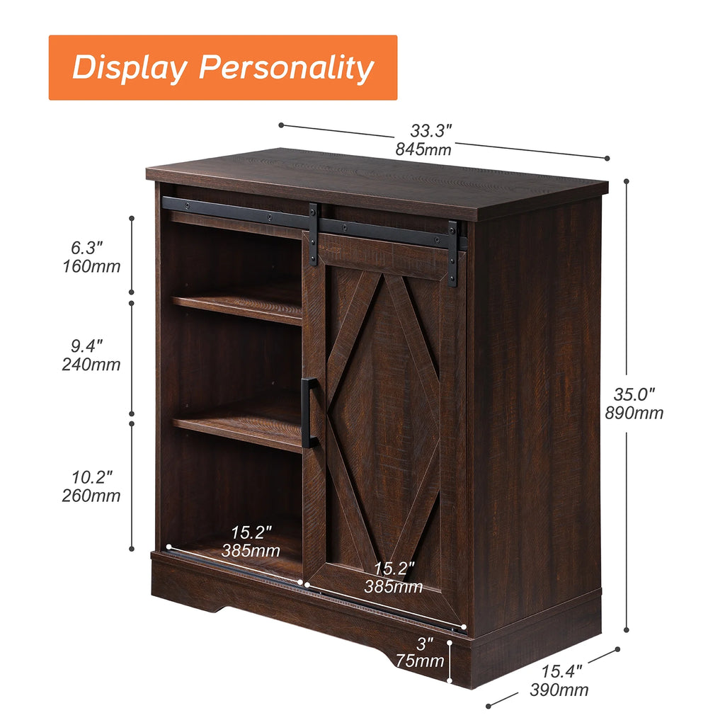 Rustic Brown Accent Cabinet X71771