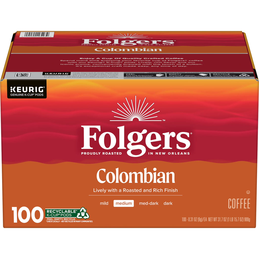 Colombian Coffee, Medium Roast, Keurig K-Cup Pods, 100 Count M178