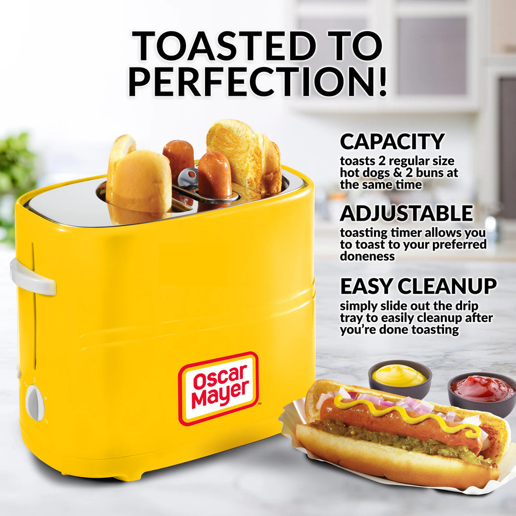 2 Slot Hot Dog and Bun Toaster with Mini Tongs Z81246