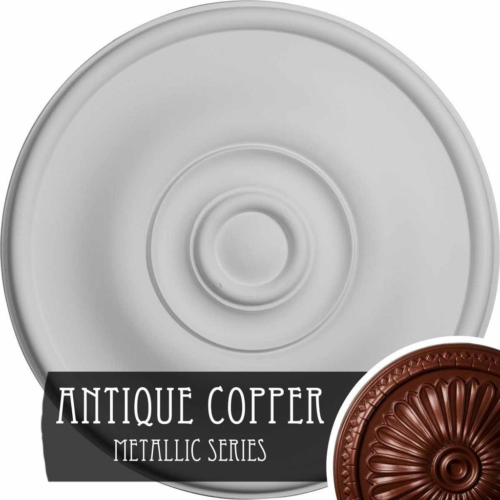11 3/4x22OD x 3/8x22P Hand-Painted Ceiling Medallion P271979
