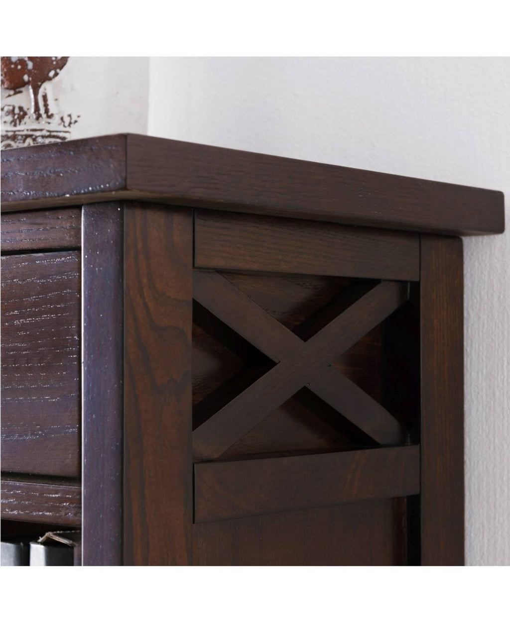 3 Shelf Bookcase with Drawer Storage, Chocolate Oak R809827