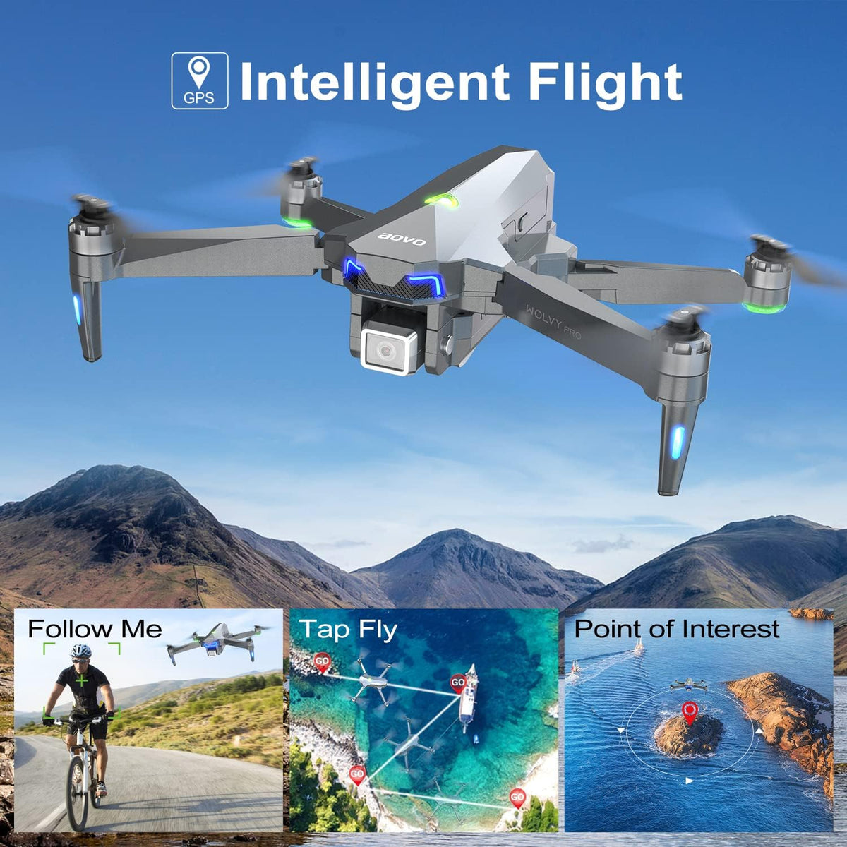 4K Drone with Camera, 30 Minutes Flight Time, GPS Return Home, Brushless Motor M6709