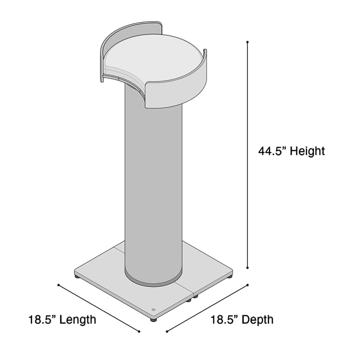 Giant Scratching Tower with Perch, 44.5" Height with Replaceable Sisal and Removable Bed J9116