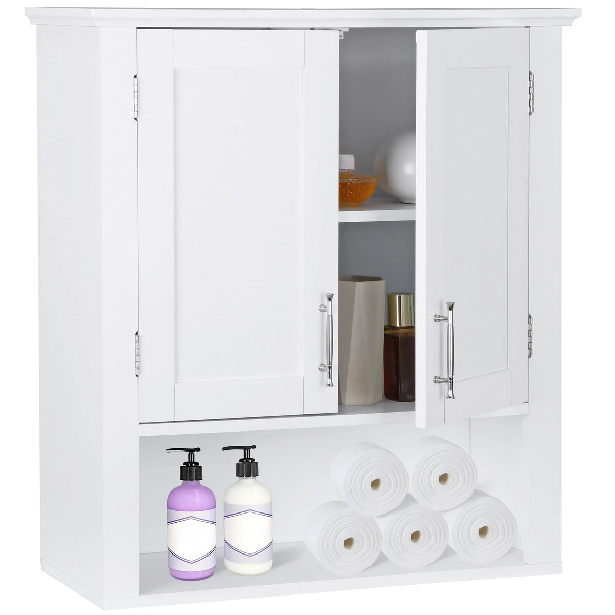 White 2 Door Wood Medicine Cabinet K780