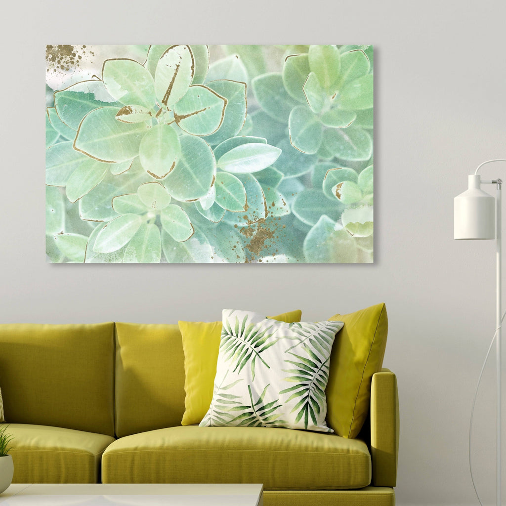 Soft Leaves Canvas Art, 60W x 40H, Green U13445