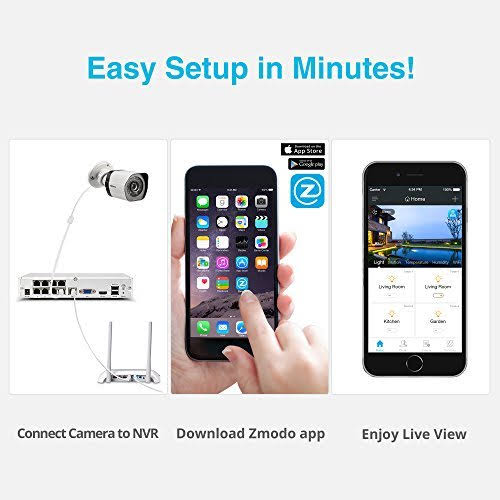 8 Channel NVR 4 720p HD Security Camera PoE System L6591