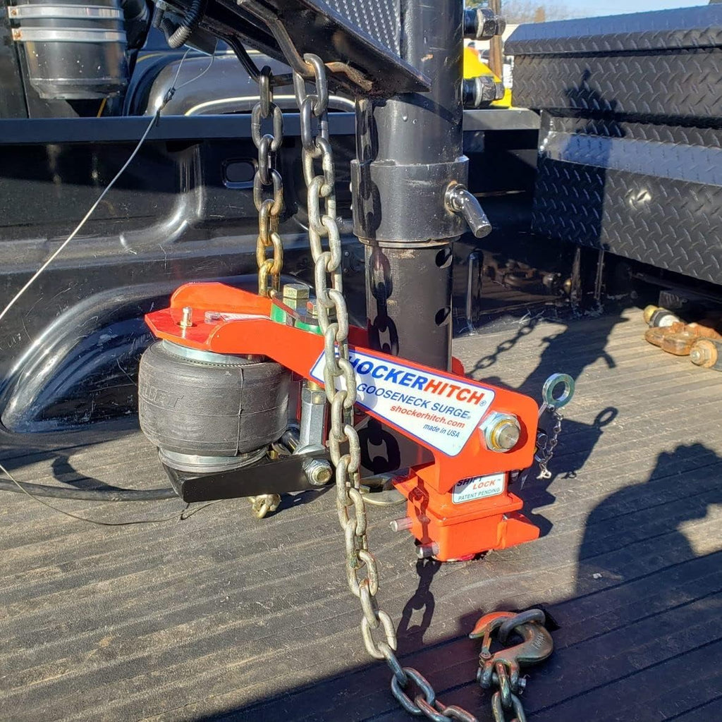 Gooseneck Air Hitch & Coupler, Round 4" Angled Pin 30K Coupler 9" Offset C2650