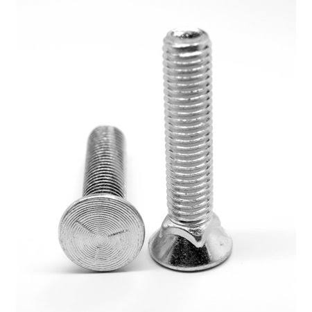 1/2 inch-13 x 2 1/4 inch Coarse Thread Grade 5 Plow Bolt Flat Head Medium Carbon Steel Zinc Plated Pk 300 A606869